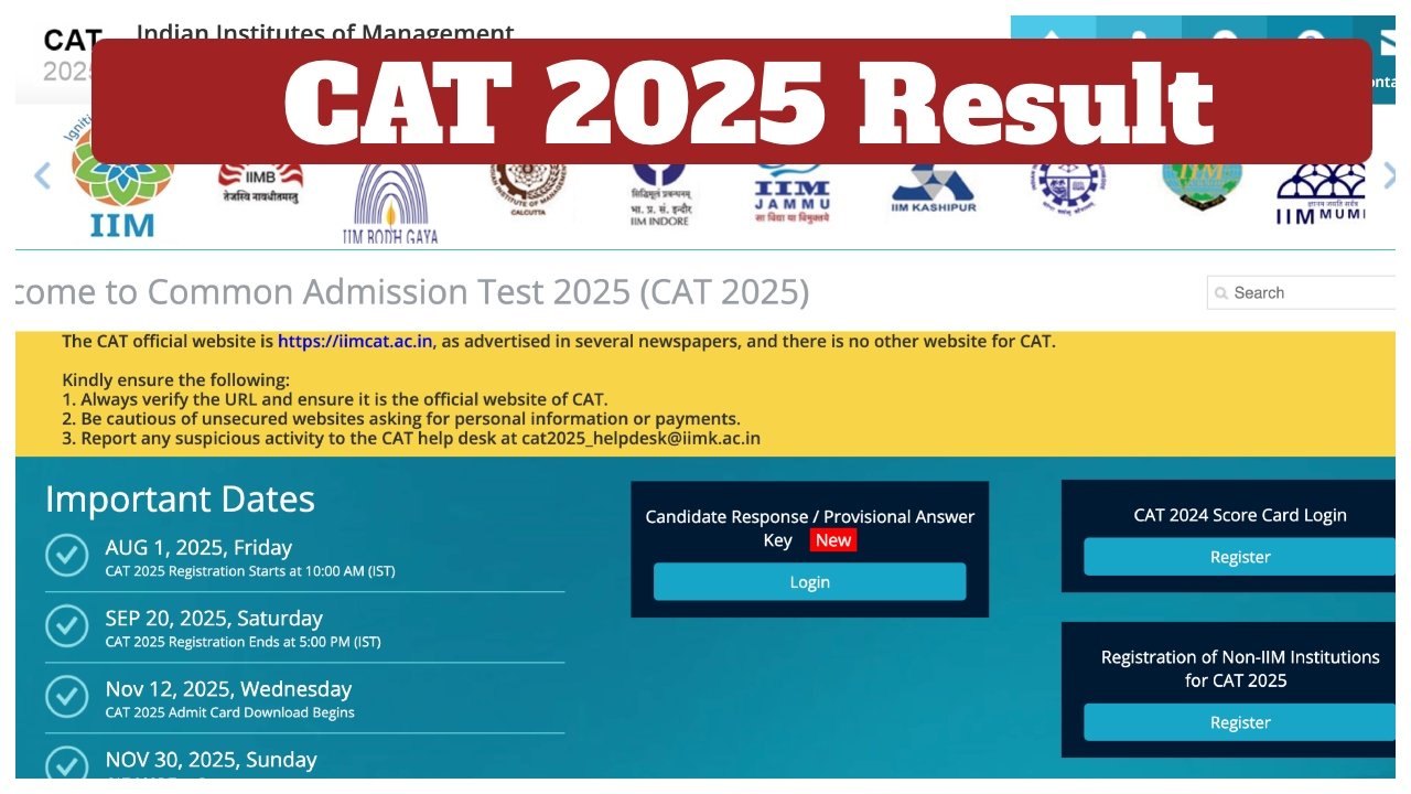 CAT 2025 Results Live Update - IIM CAT scorecard, cut off and percentile details