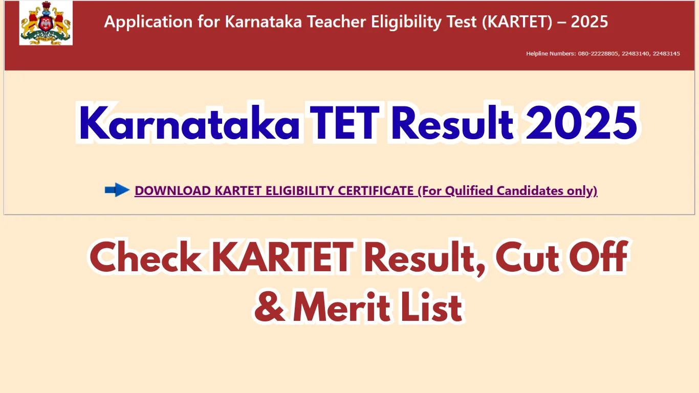 Karnataka TET Result 2025