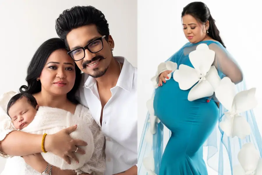 Bharti Singh baby boy with husband Haarsh Limbachiyaa